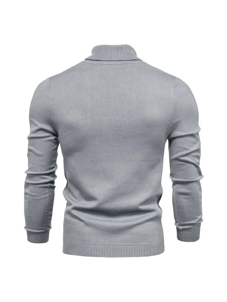 Men's Casual Turtleneck Slim Fit Jumper | Ideal for Autumn/Winter