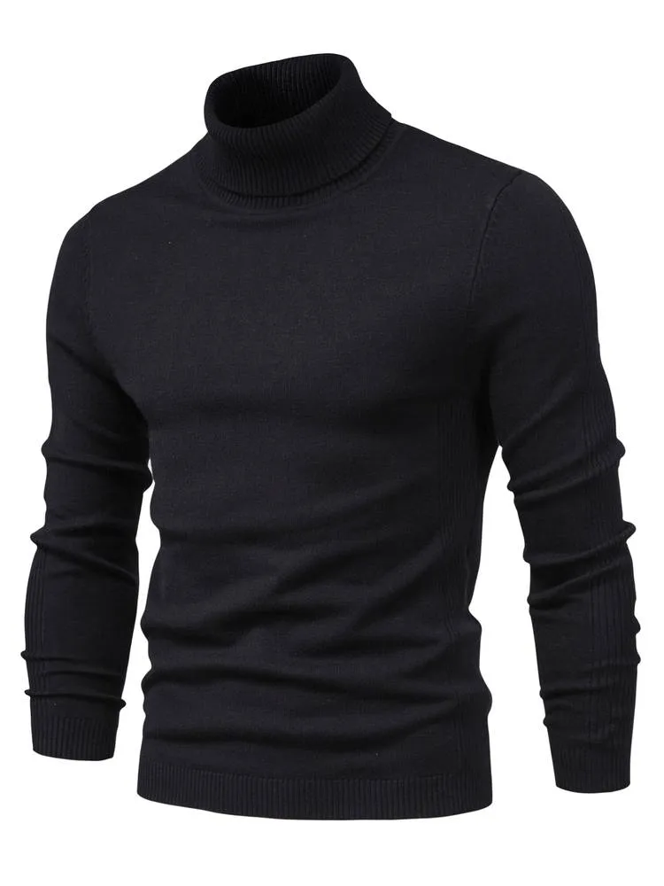 Men's Casual Turtleneck Slim Fit Jumper | Ideal for Autumn/Winter