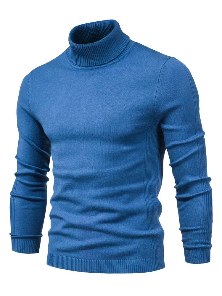 Men's Casual Turtleneck Slim Fit Jumper | Ideal for Autumn/Winter