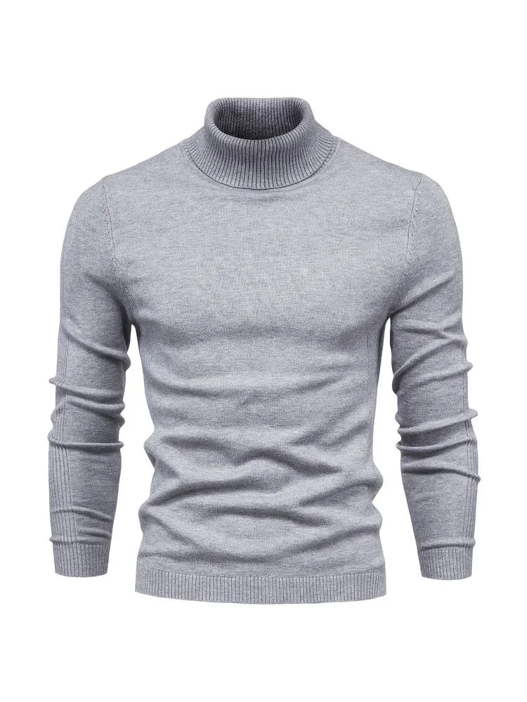 Men's Casual Turtleneck Slim Fit Jumper | Ideal for Autumn/Winter