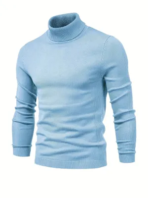 Men's Casual Turtleneck Slim Fit Jumper | Ideal for Autumn/Winter