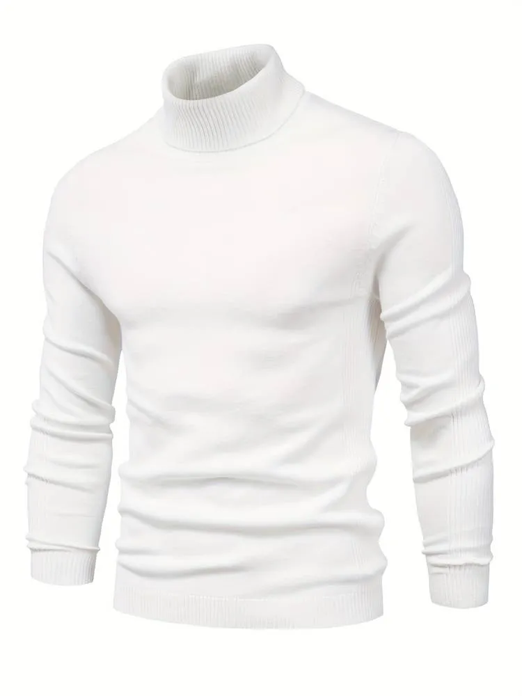 Men's Casual Turtleneck Slim Fit Jumper | Ideal for Autumn/Winter