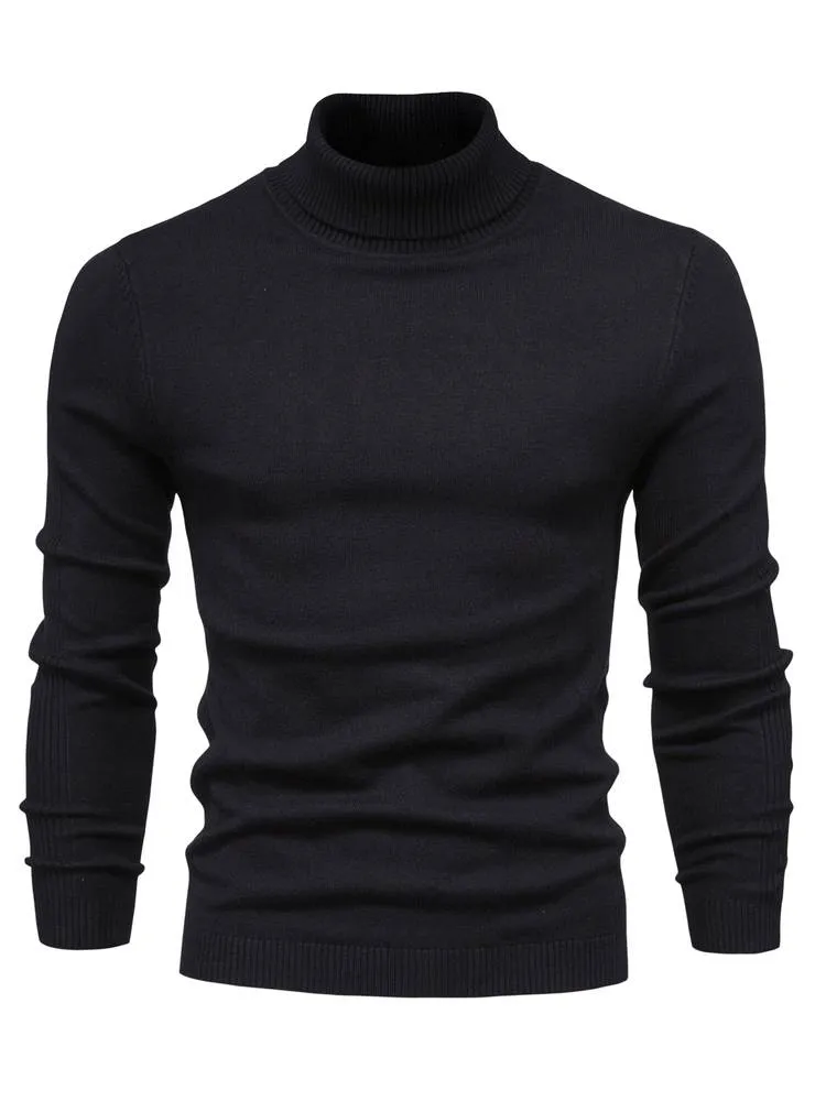 Men's Casual Turtleneck Slim Fit Jumper | Ideal for Autumn/Winter
