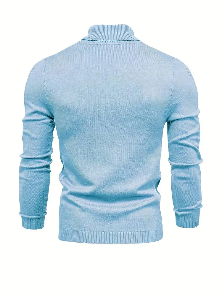 Men's Casual Turtleneck Slim Fit Jumper | Ideal for Autumn/Winter