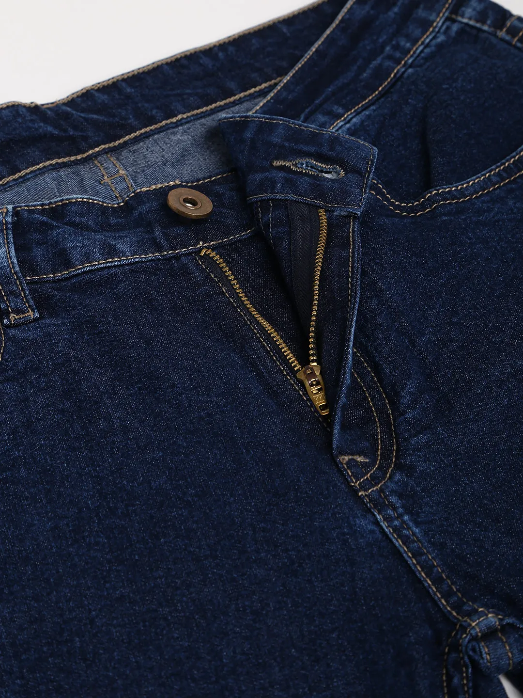 Men's Medium Blue Slim Fit Mid Rise Denim Jeans