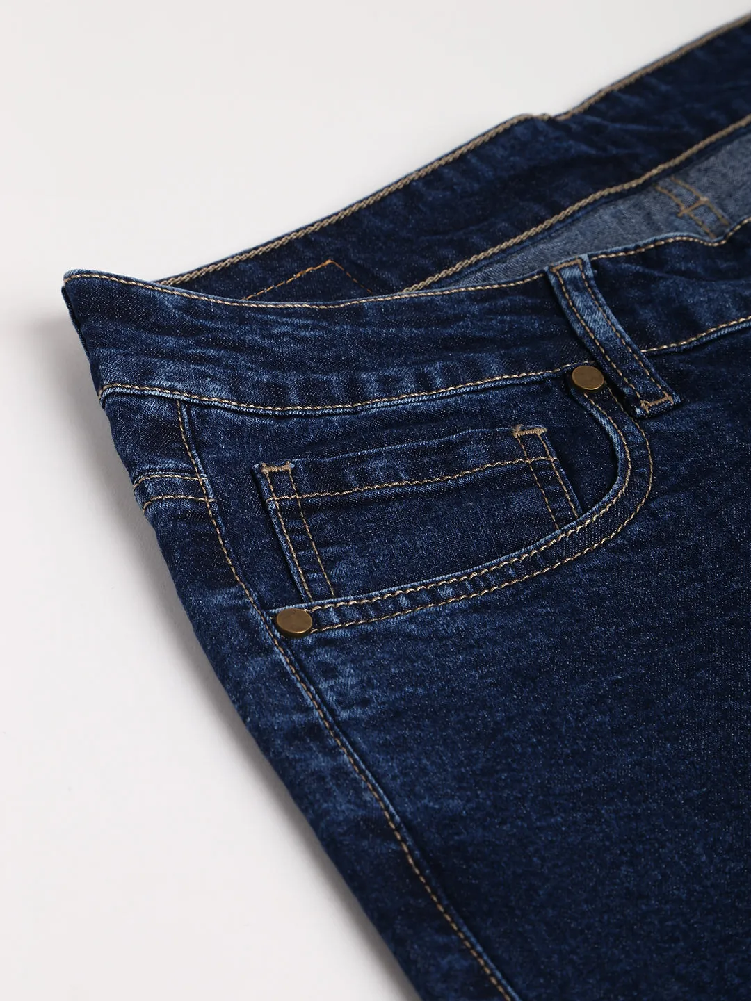 Men's Medium Blue Slim Fit Mid Rise Denim Jeans