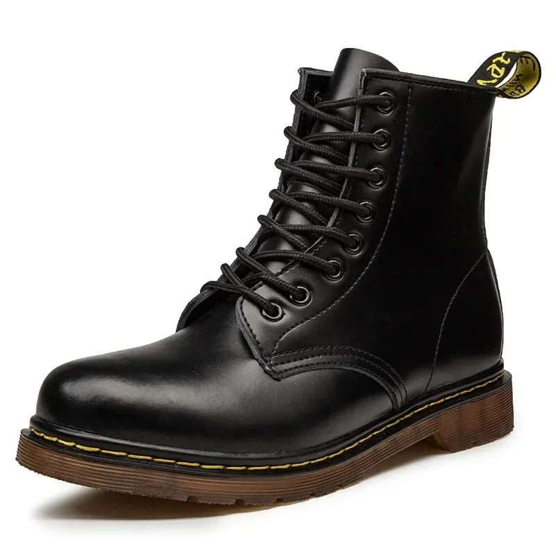Men's Thick Sole Lace Up Vegan Leather Winter Boots  | Ideal for Autumn/Winter