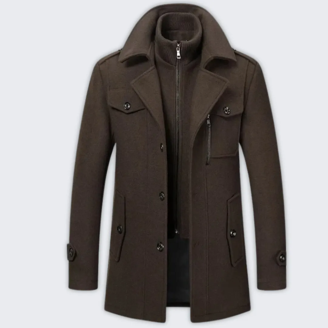 Men's Versatile Winter Coat with Water-Repellent Outer & Inner Jacket