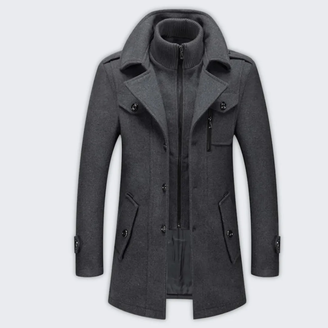 Men's Versatile Winter Coat with Water-Repellent Outer & Inner Jacket