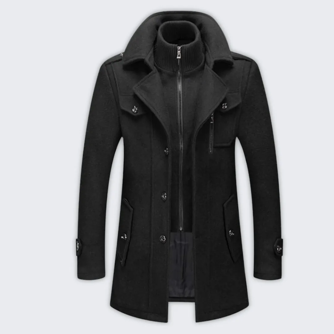 Men's Versatile Winter Coat with Water-Repellent Outer & Inner Jacket