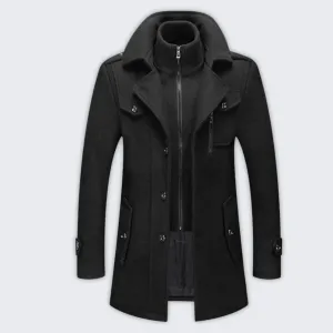 Men's Versatile Winter Coat with Water-Repellent Outer & Inner Jacket