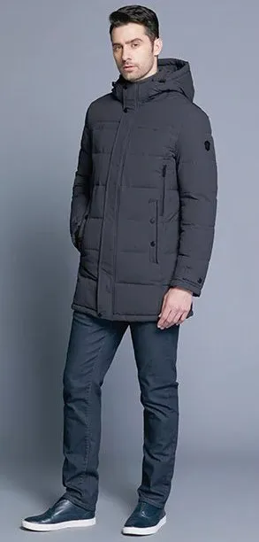 Men's Winter Casual Cotton Thick Soft Mid-Long Parka