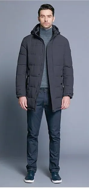 Men's Winter Casual Cotton Thick Soft Mid-Long Parka