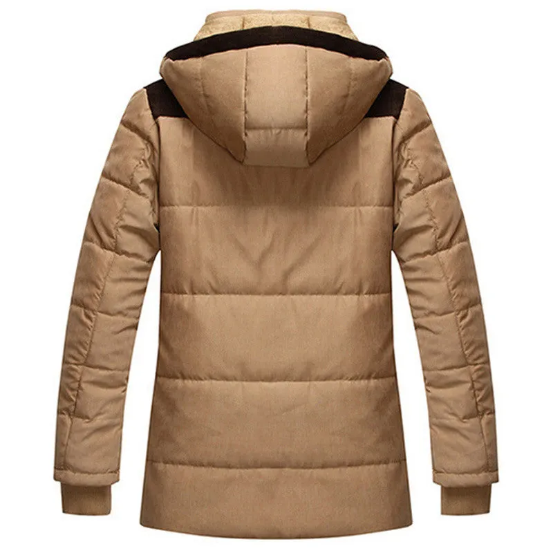 Men's Winter Thick Parka, Warm And Hooded