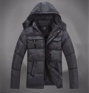 Men's Winter Thick Warm Down-Padded Multi-Pocket Parka