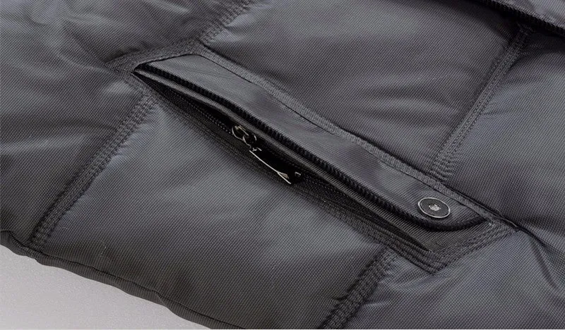 Men's Winter Thick Warm Down-Padded Multi-Pocket Parka