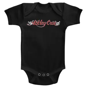 Motley Crue Red & White Logo Baby Bodysuit