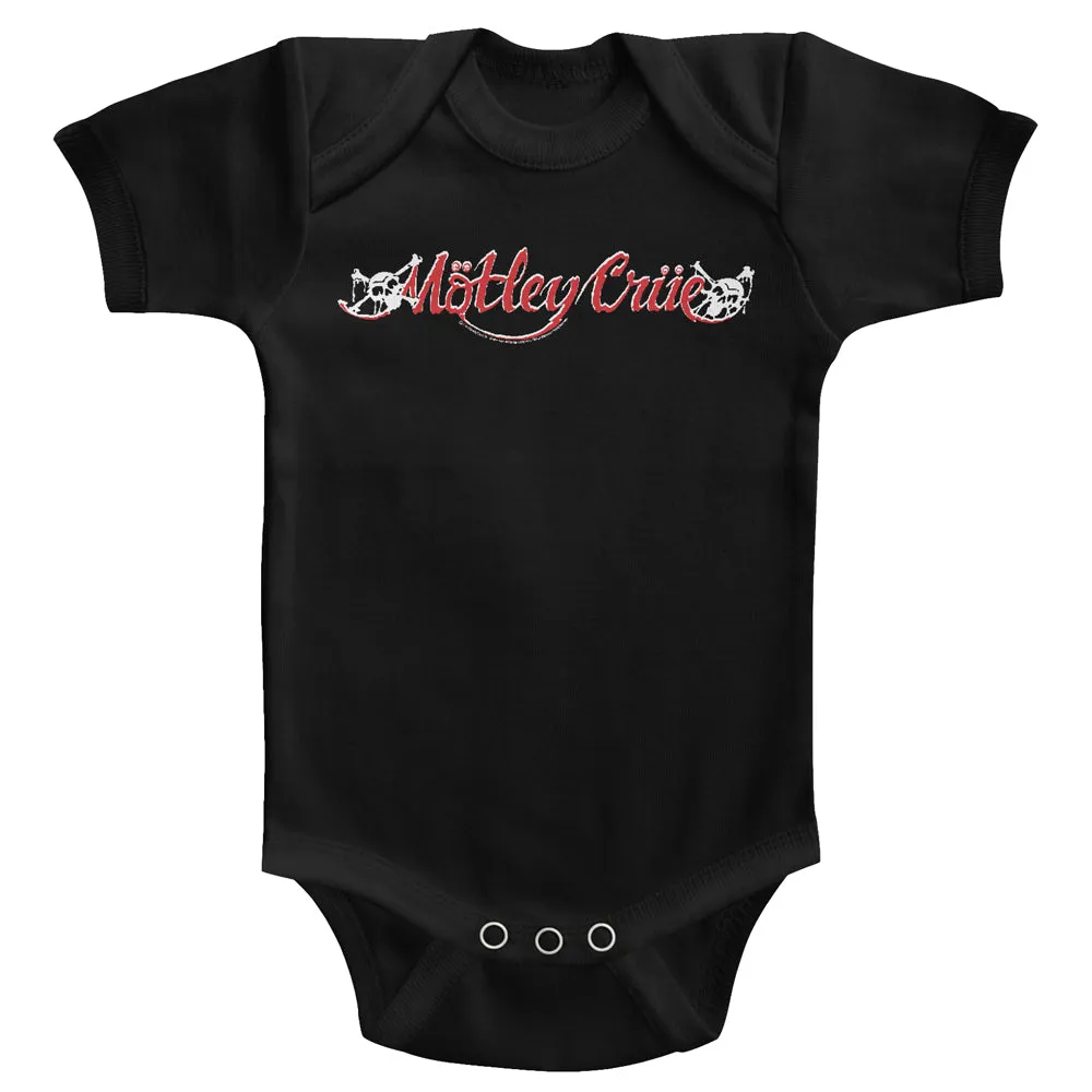 Motley Crue Red & White Logo Baby Bodysuit
