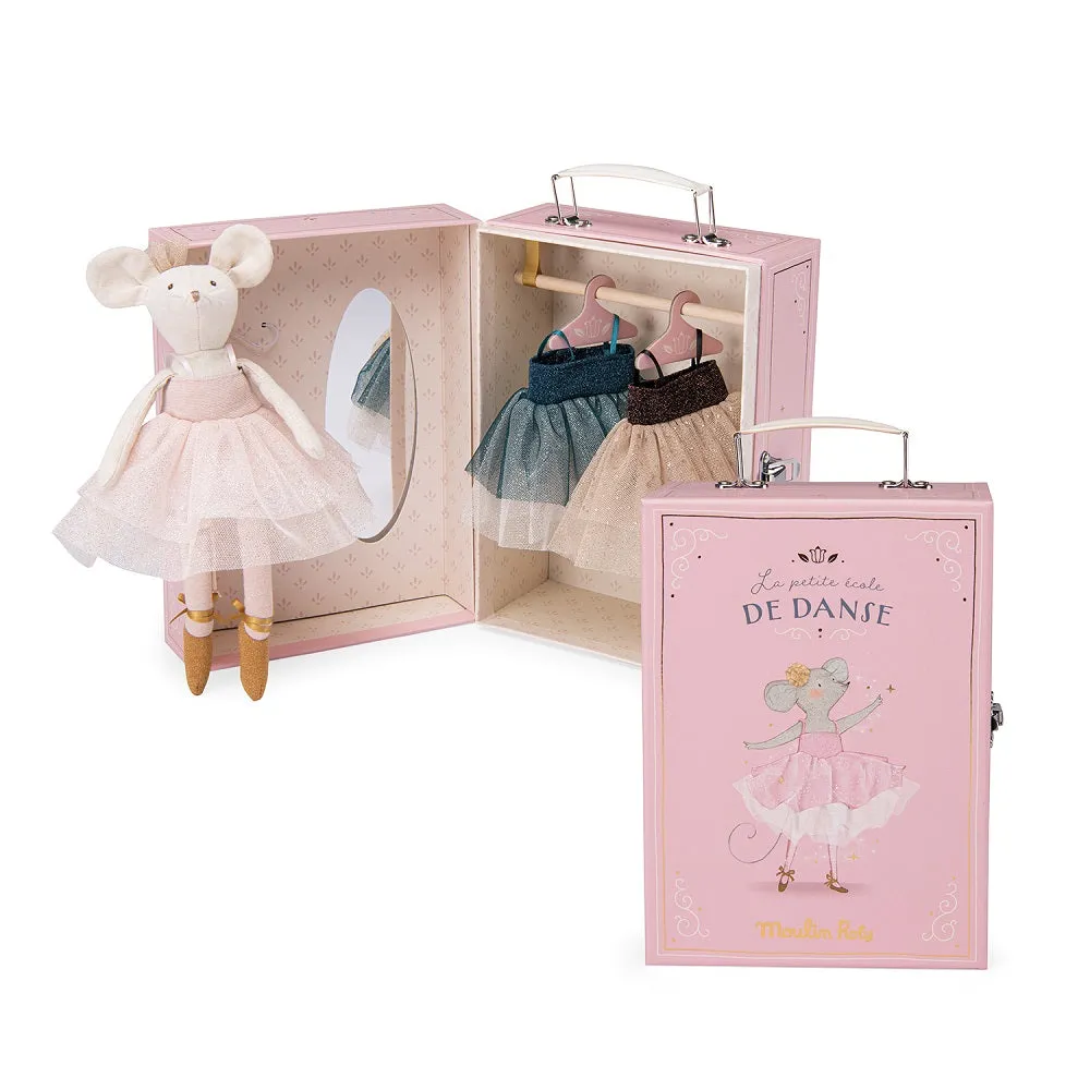 Moulin Roty ecole de danse mouse tutu suitcase wardrobe