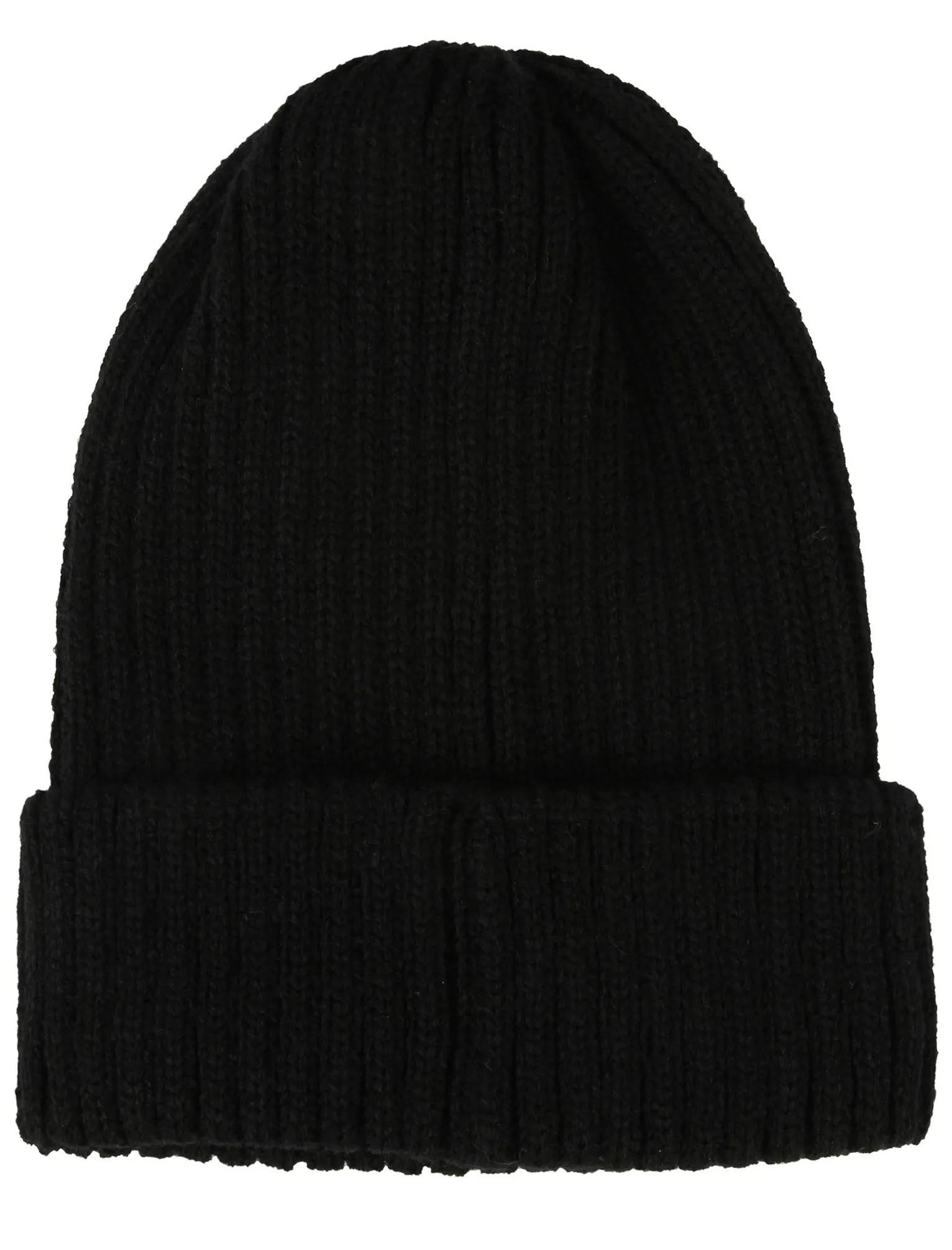 Nicole Ribbed Cable Knit Beanie Hat in Black - Tokyo Laundry