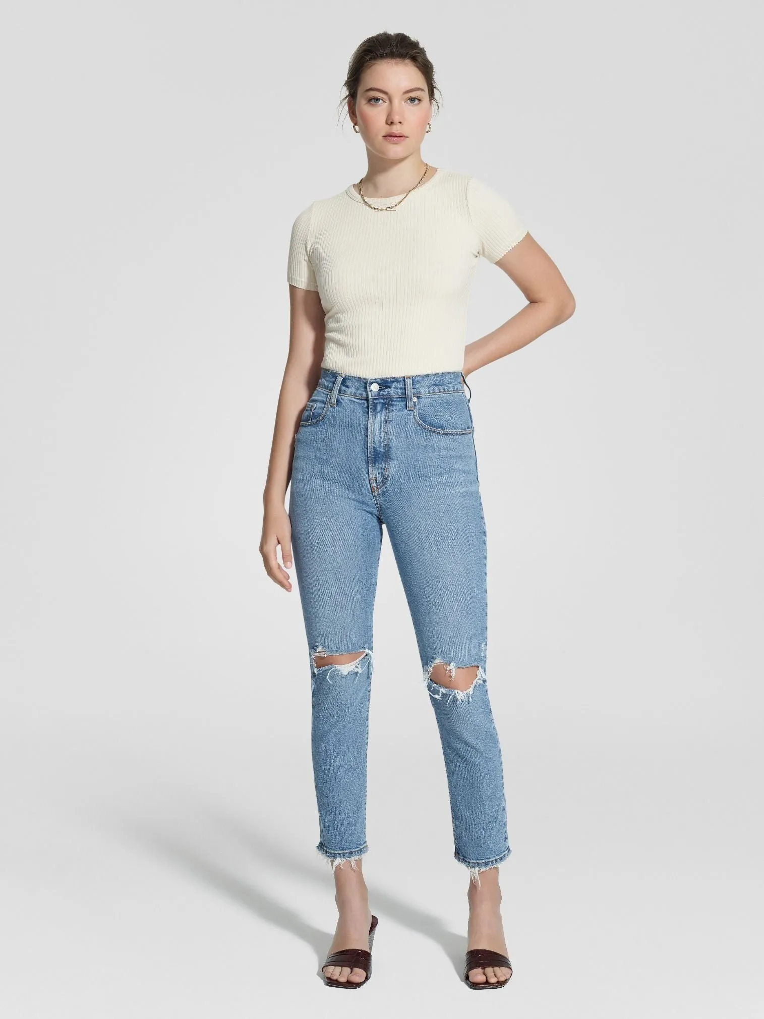 Nobody Denim Frankie Jean Ankle Stretch in Alto