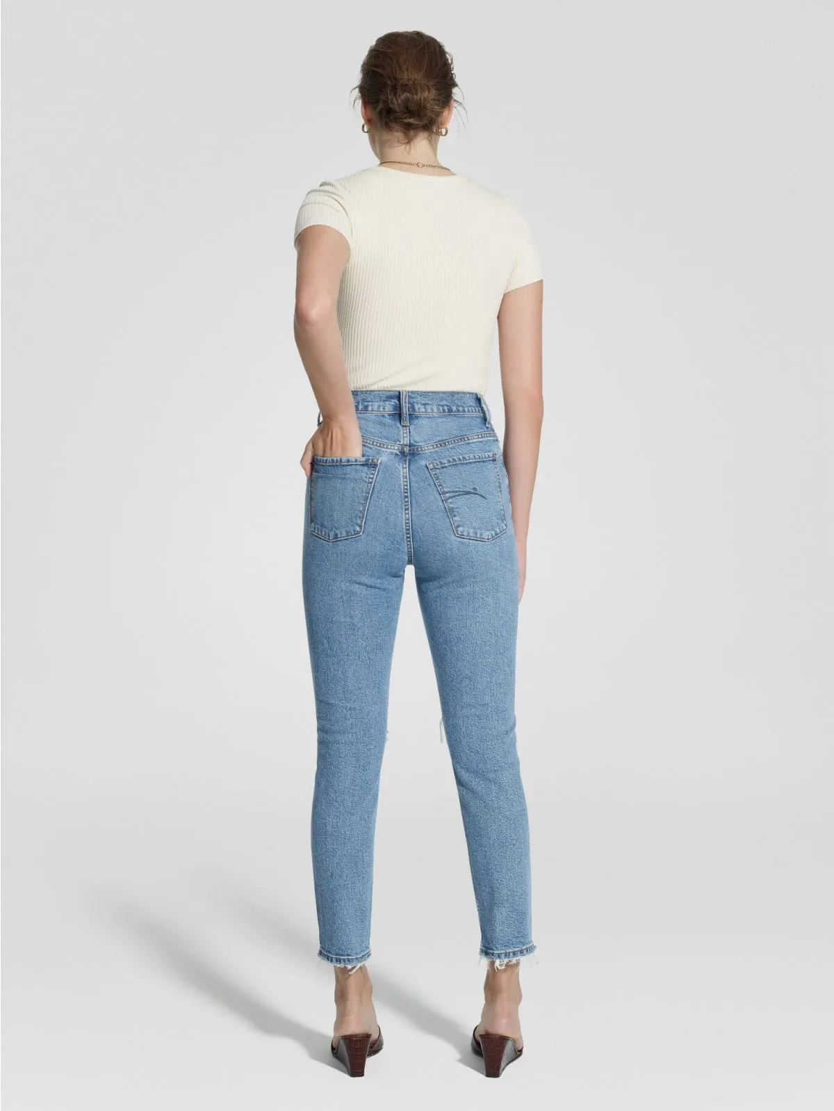 Nobody Denim Frankie Jean Ankle Stretch in Alto