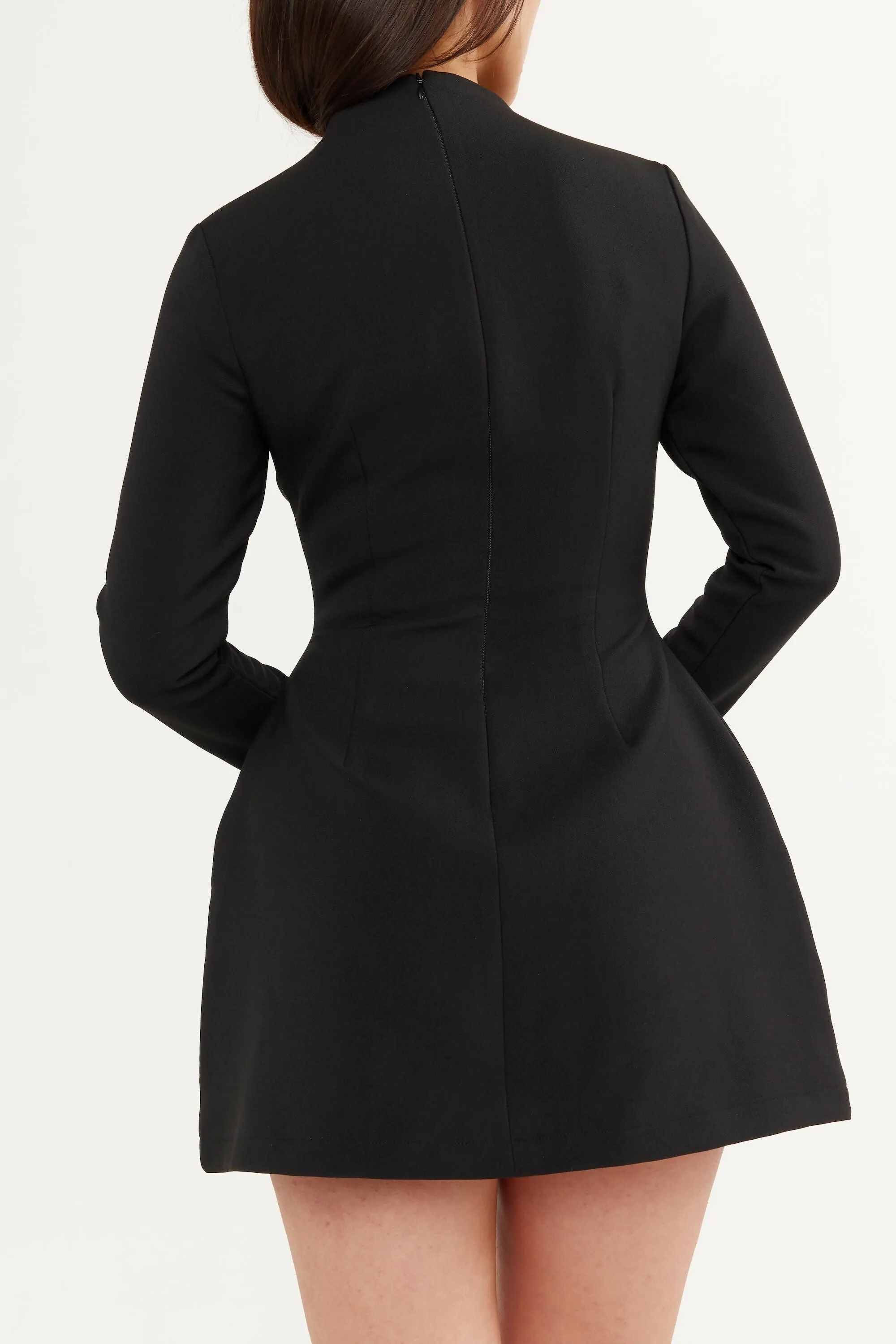 Odd Muse Ultimate Split Sleeve Mini Dress Black Size M (AU 10)