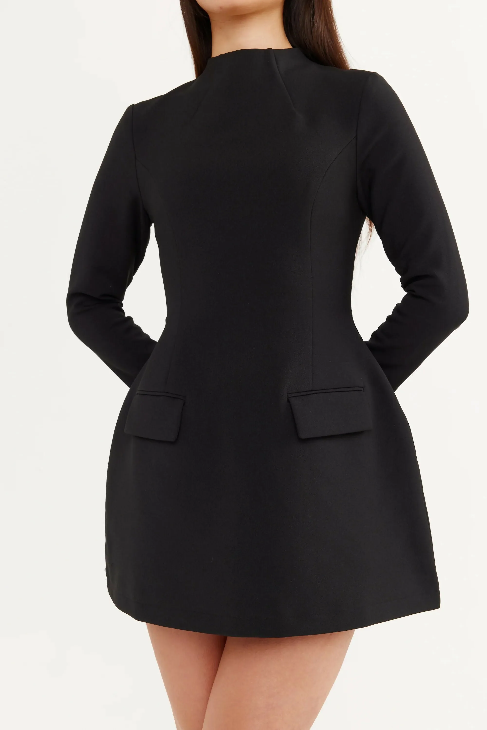 Odd Muse Ultimate Split Sleeve Mini Dress Black Size M (AU 10)