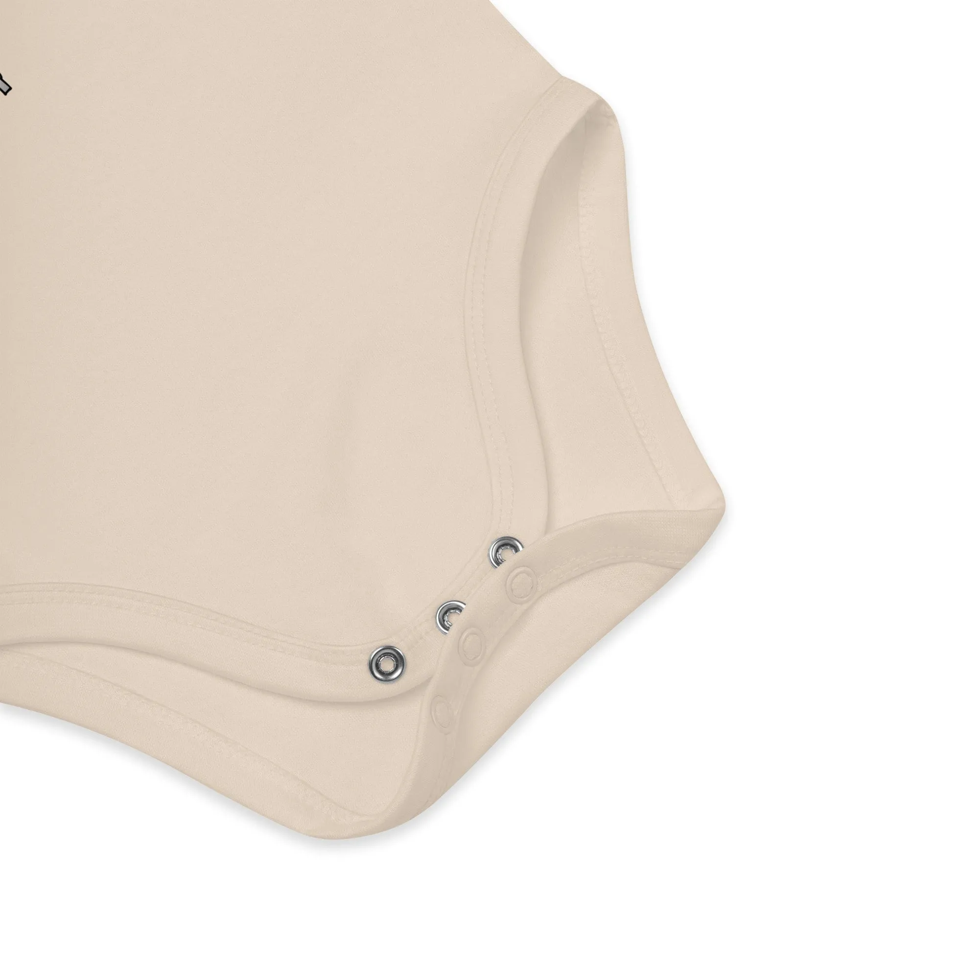 Organic Cotton Baby Girl Bodysuit – Pink Sheep Among the Flock (Natural & Black)