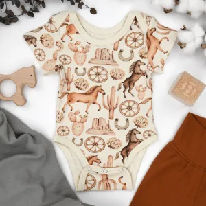 Organic Cotton Short Sleeve Baby Bodysuit, Ryder