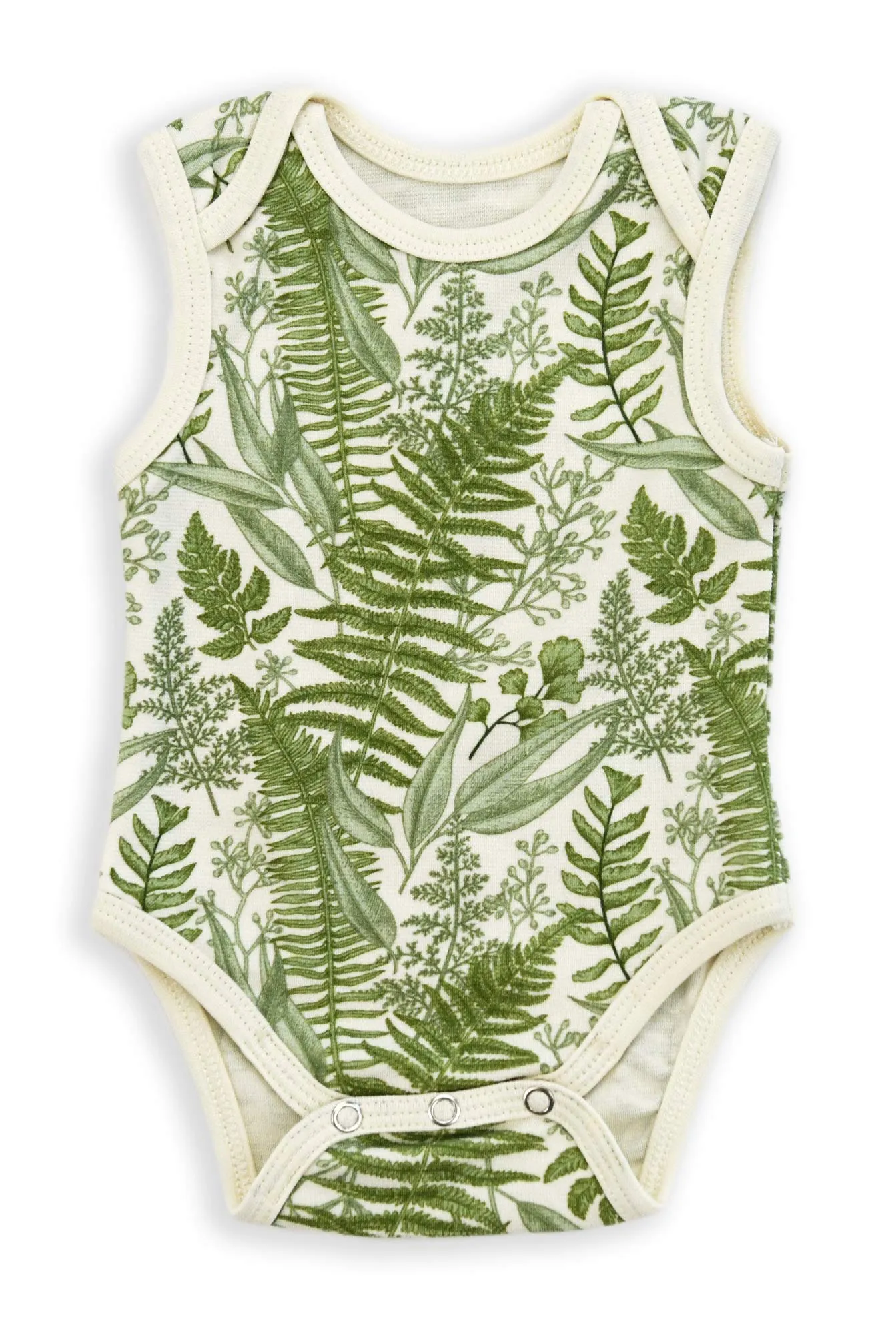 Organic Cotton Sleeveless Baby Bodysuit, Willow