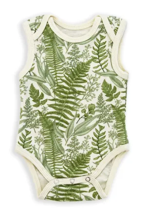 Organic Cotton Sleeveless Baby Bodysuit, Willow