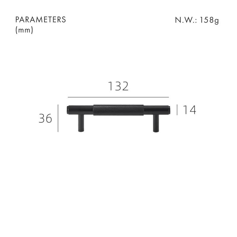 PALENCIA / Solid Brass Handles Swirled Knurl