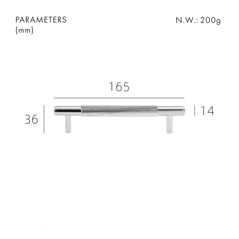 PALENCIA / Solid Brass Handles Swirled Knurl