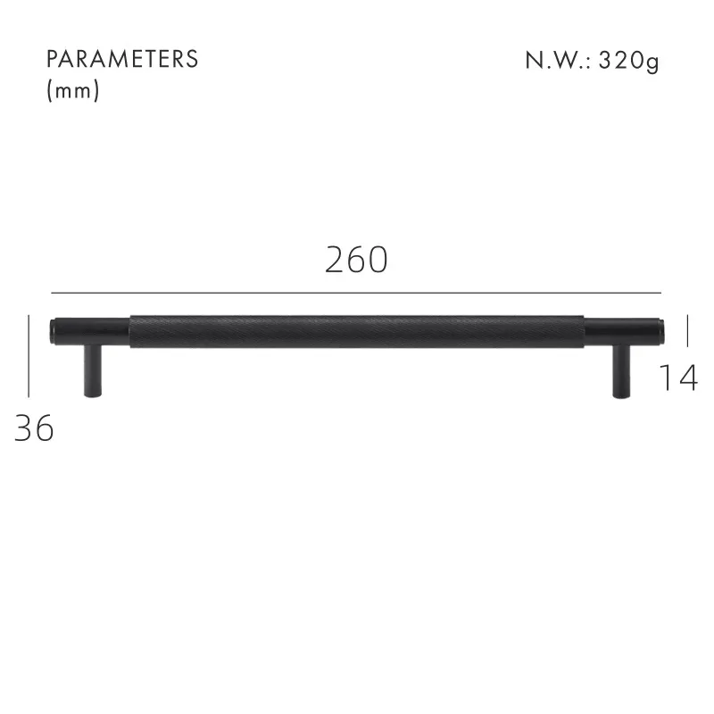 PALENCIA / Solid Brass Handles Swirled Knurl