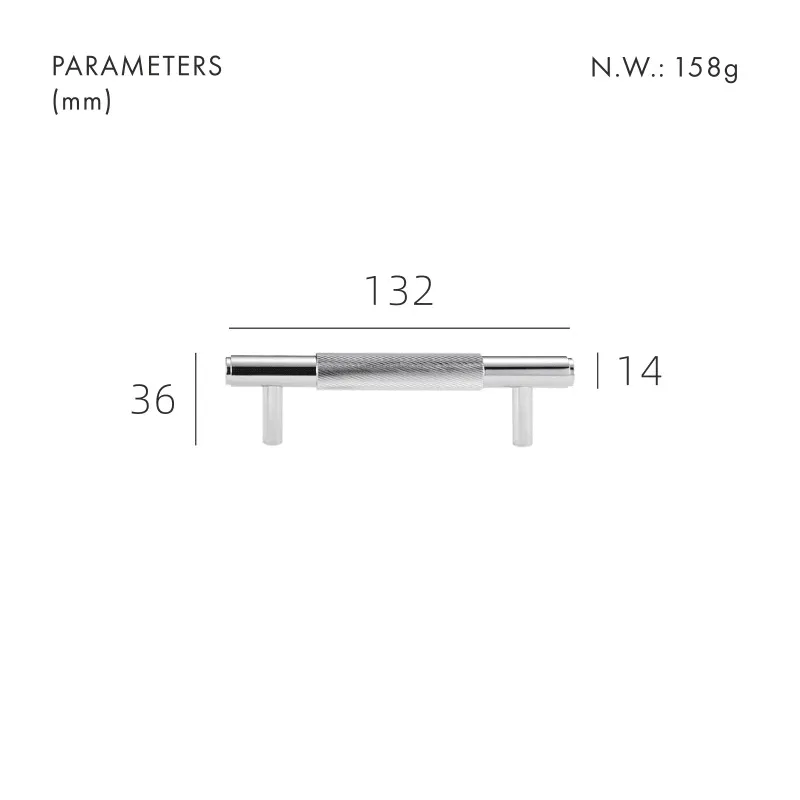 PALENCIA / Solid Brass Handles Swirled Knurl