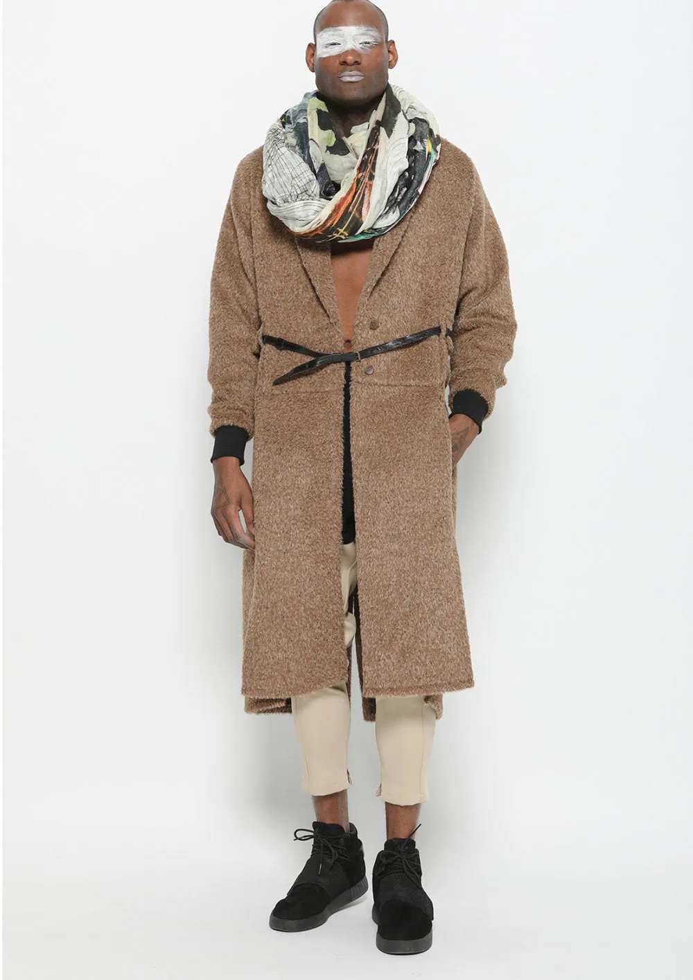 PANTS PATCHWORK - beige/black