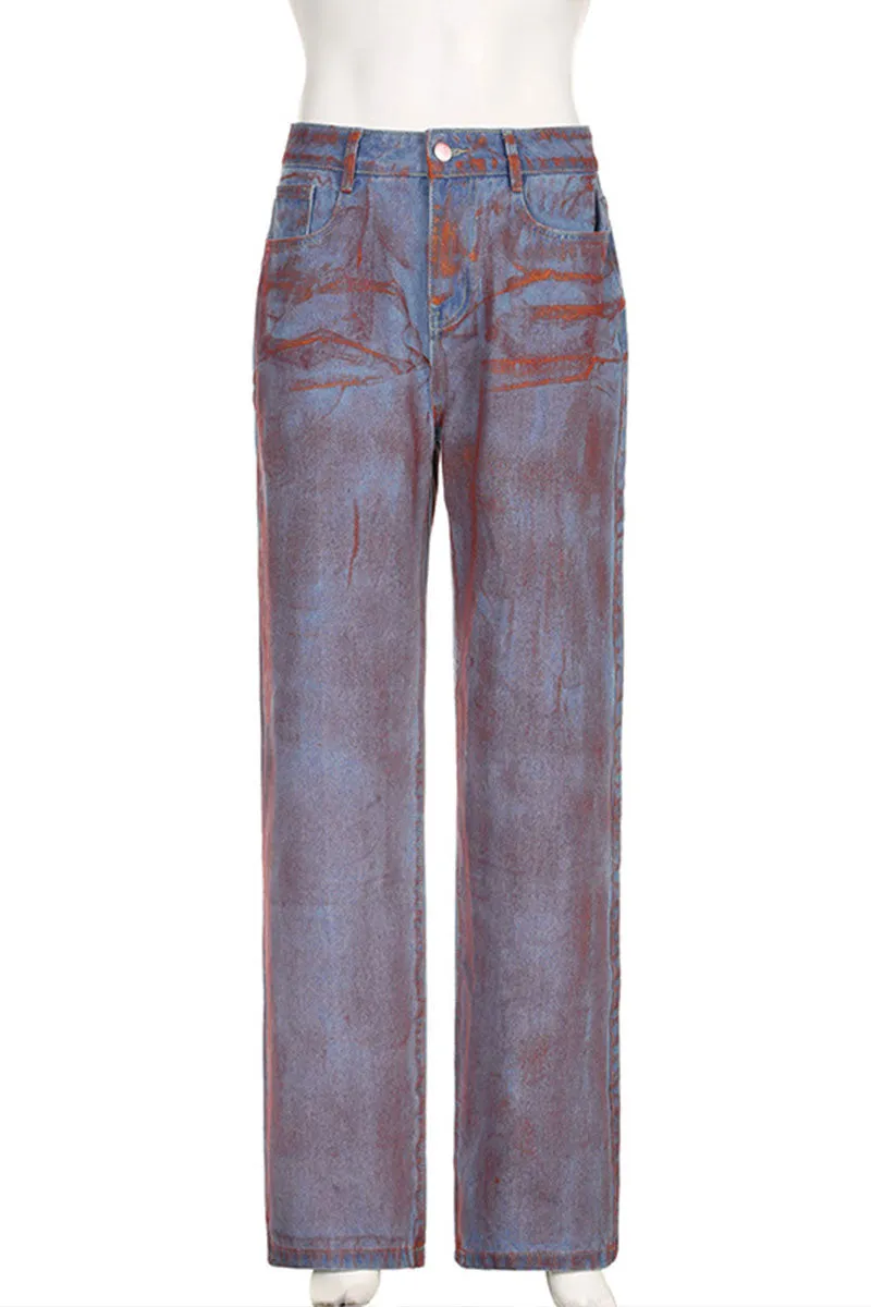 PG0529 Tie Dye Denim Jeans