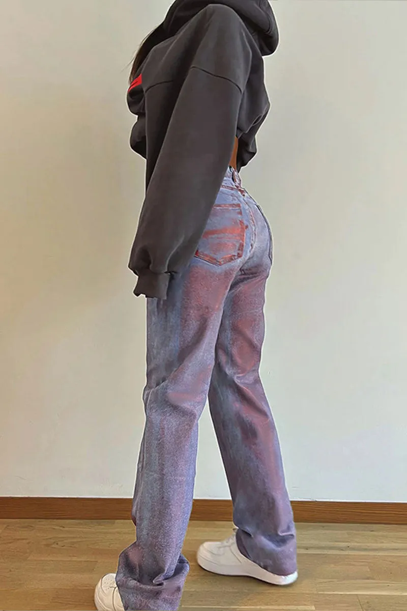 PG0529 Tie Dye Denim Jeans