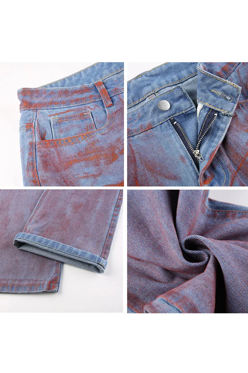 PG0529 Tie Dye Denim Jeans