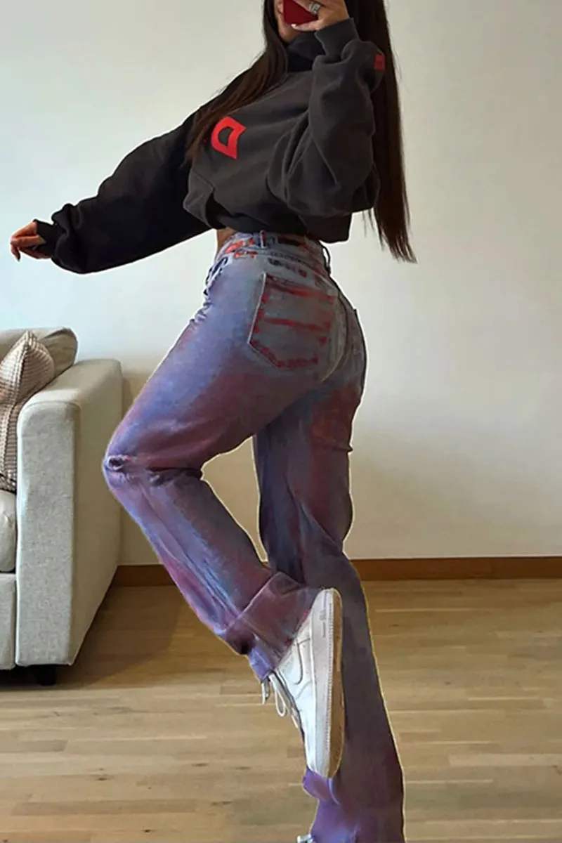 PG0529 Tie Dye Denim Jeans