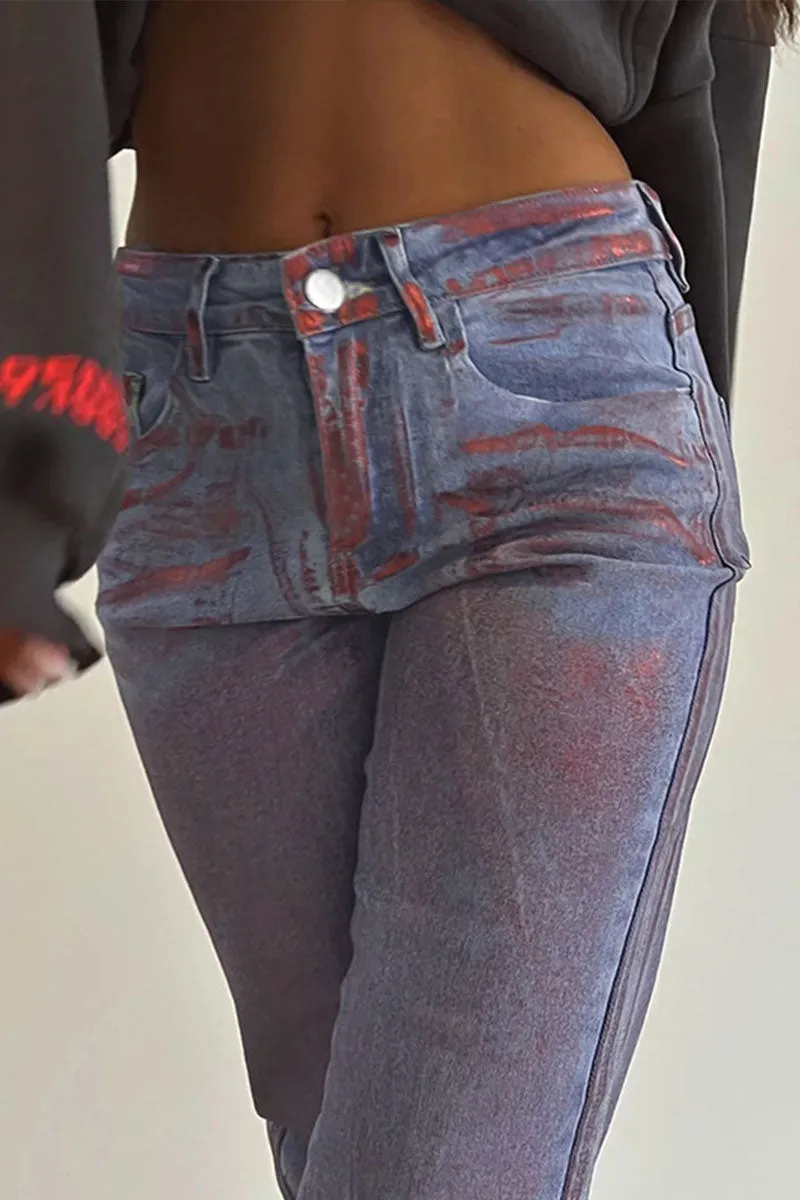 PG0529 Tie Dye Denim Jeans