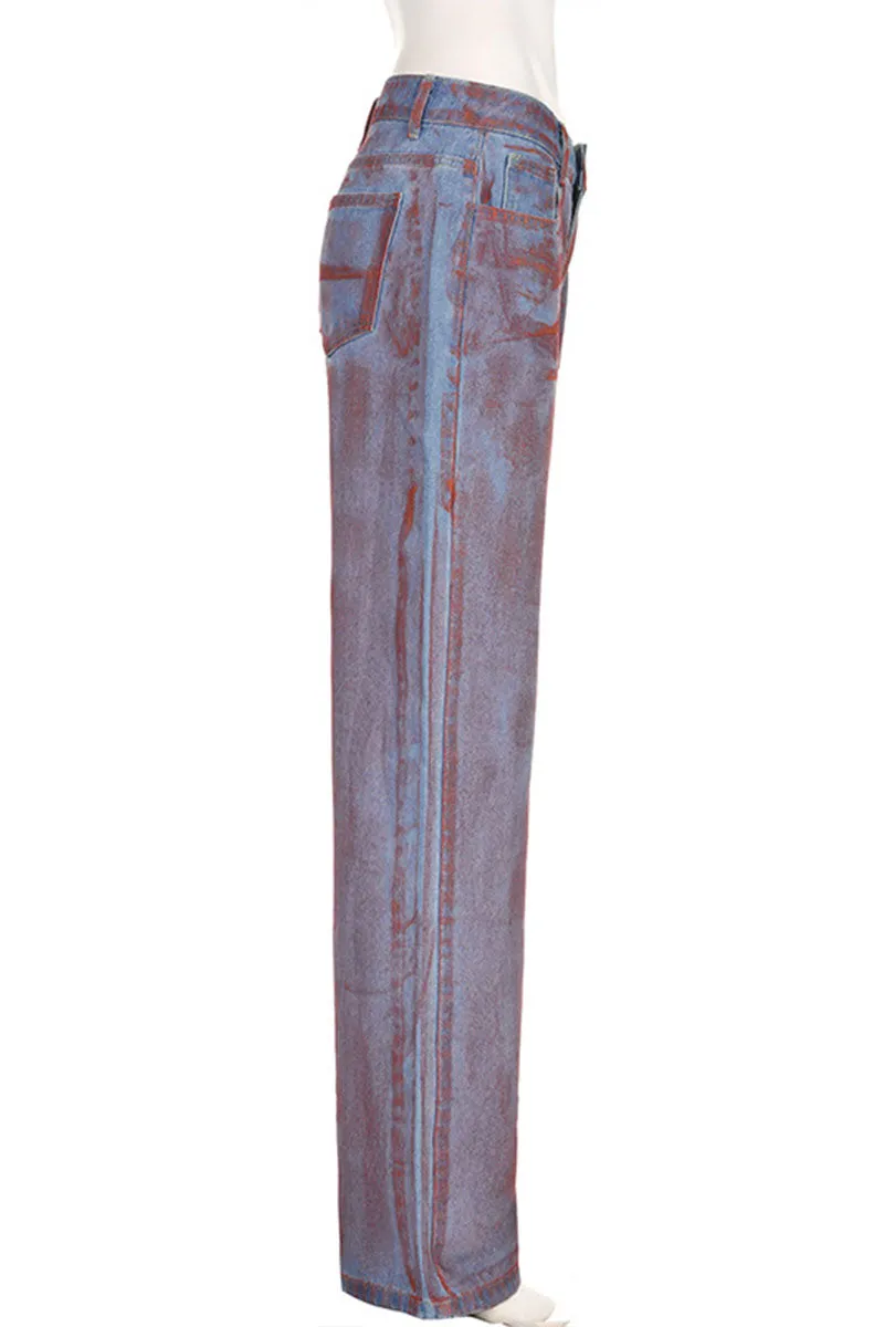 PG0529 Tie Dye Denim Jeans