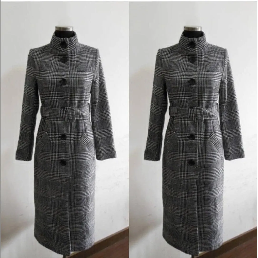 Plaid Long Jacket 
