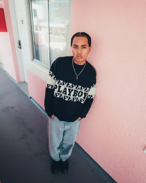 Playboy By CK Cozy Knit Sweater Black/Off White