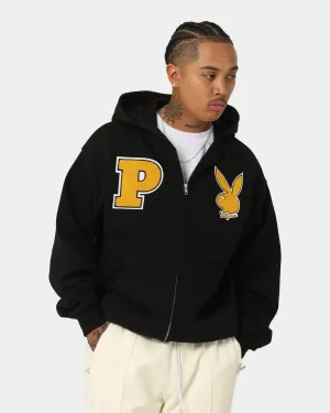 Playboy By CK Full Zip Varsity Hoodie Black