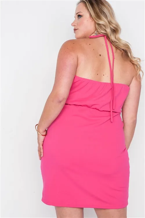 Plus Size Lace Bodycon Mini Dress