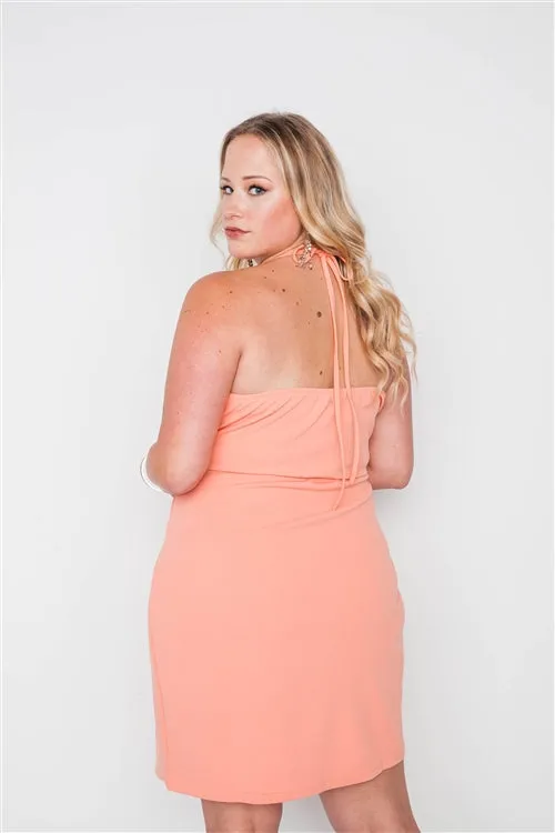 Plus Size Lace Bodycon Mini Dress