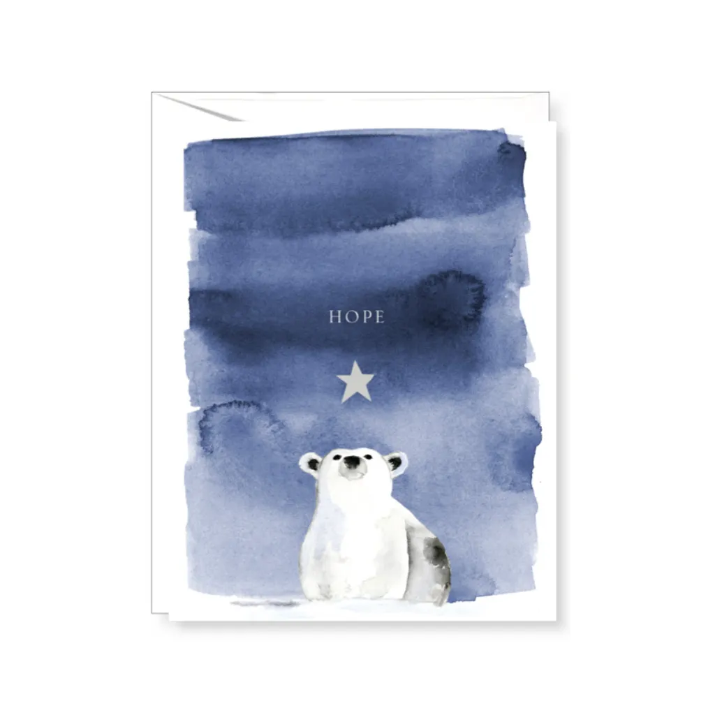 Polar Bear Hope Christmas Card - Boxed Set Of 20