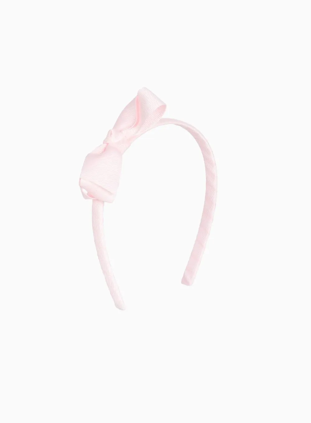Pretty Bow Alice Band in Powder Pink